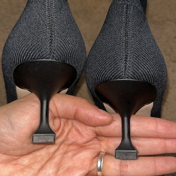 Miu Miu Black Sock Boots Pointed Toe Bootie Black Nero Cromo 37 / 7 - Picture 6 of 13